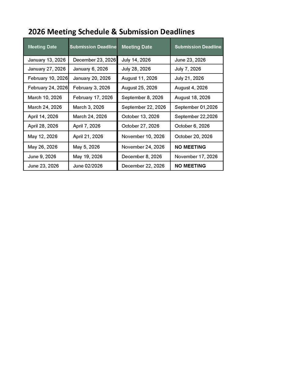 2026 Schedule