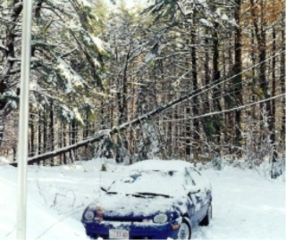 Snow covered car