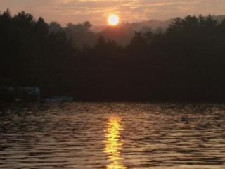 sunset over lake