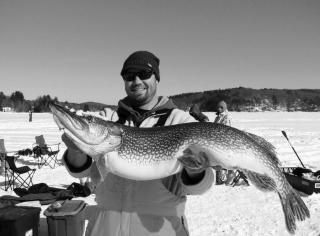 Ice fishing on the Res